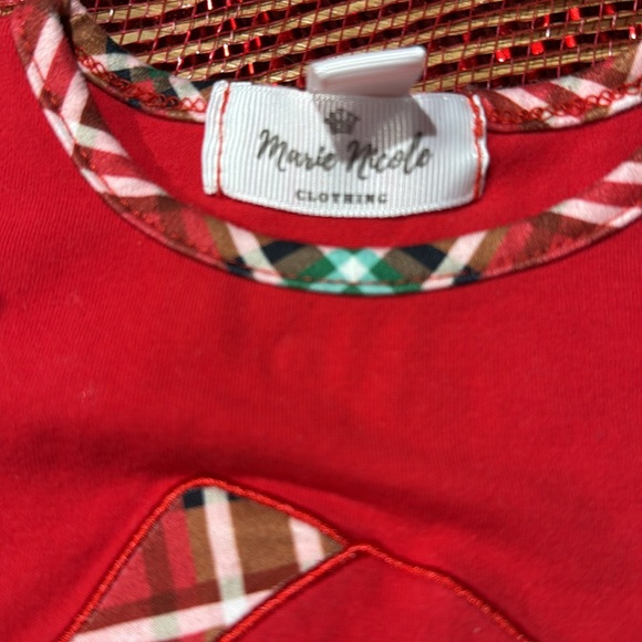 Marie Nicole 1 piece Christmas outfit. Santa face on front. Size 0-3. - Picture 3 of 5
